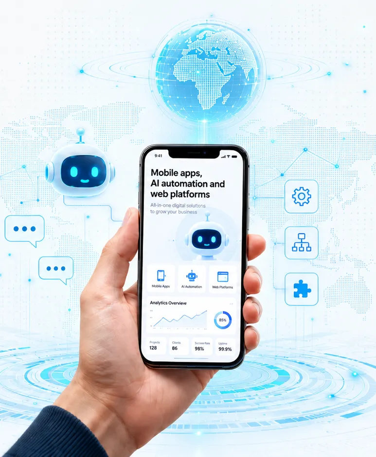 تطبيقات جوال وذكاء اصطناعي ومنصات ويب