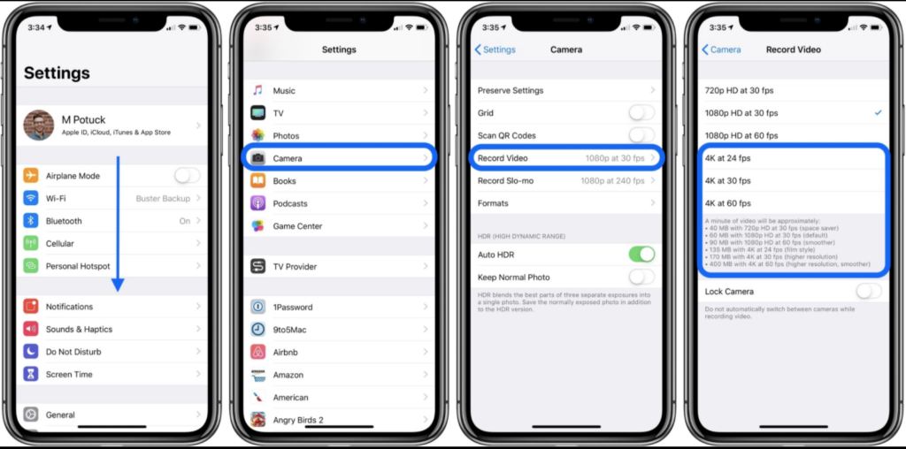 Screen Shot iphone setting nw | الدليل الكامل لصناعة فيديوهات للانستجرام و التيك توك | نيو ويفز - افضل شركة تطوير تطبيقات الجوال و تصميم المواقع والمتاجر الالكترونية و التسويق الالكترونى في قطر