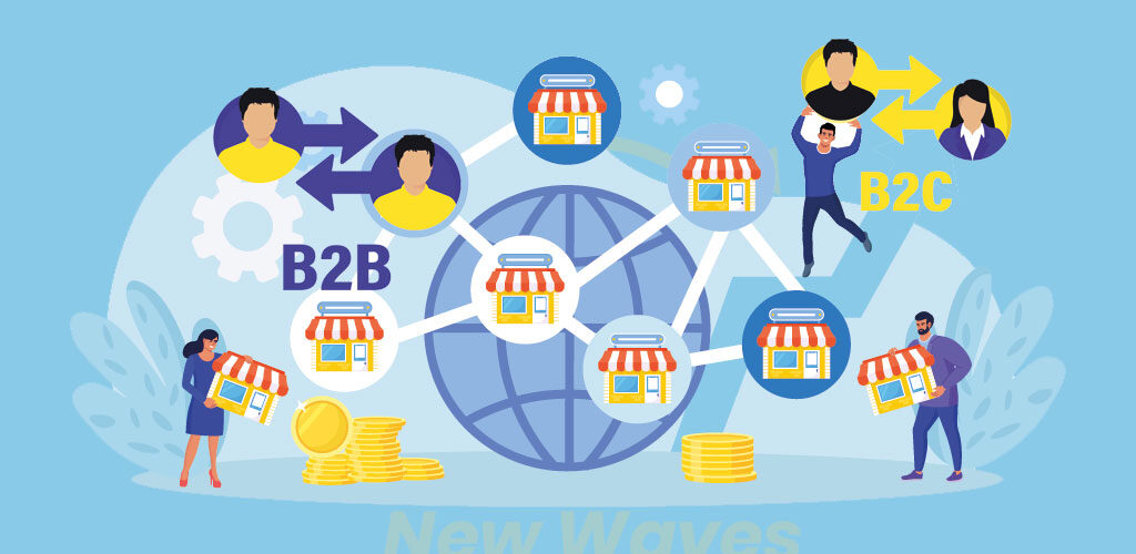 difference between B2C and B2B in targeting | الفرق بين B2C و B2B في الاستهداف في منصات التواصل الاجتماعي وإعلانات جوجل | New Waves Mobile App Development, Web Design, SEO, Social Media Marketing, and Digital Marketing Qatar